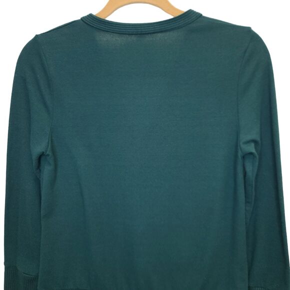 Traleubie Womens Emerald Green Snap Button Down Cardigan S - Picture 8 of 16